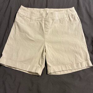 Soft Surroundings Super Stretch Shorts Womens Size PM Sea Salt Casual Comfort
